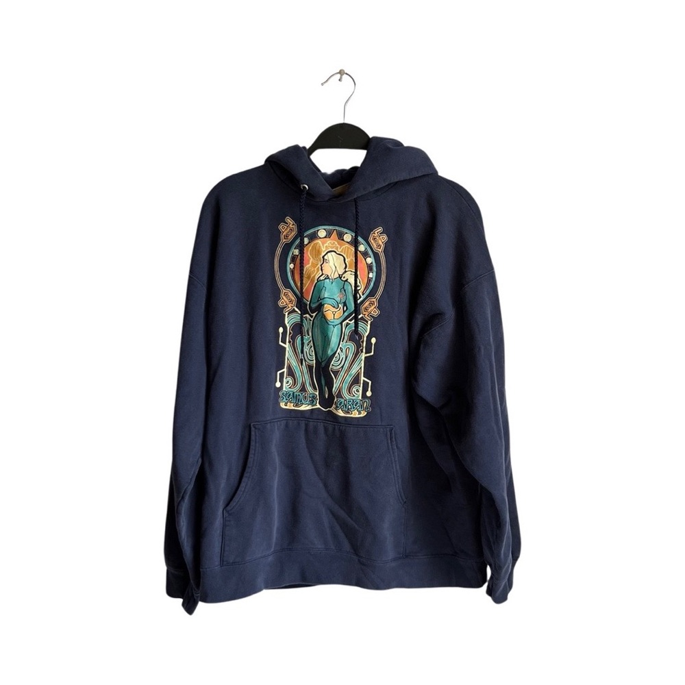 samus aran hanes graphic hoodie vintage Y2K nintendo snes metroid size large